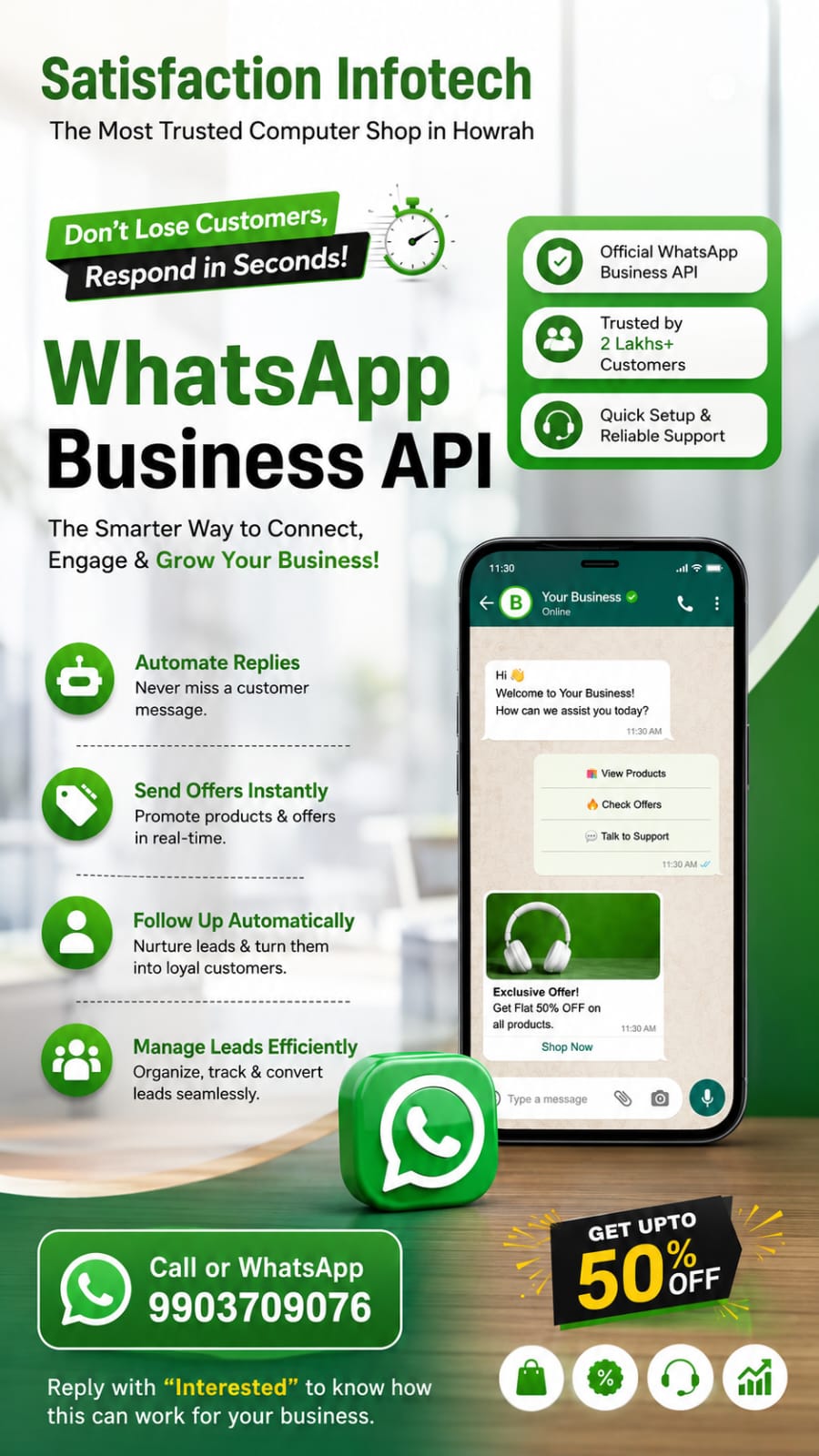 WhatsApp Business API from Satisfaction Infotech
